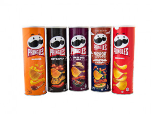 Картофель «Бруто» со вкусом сметаны и зелени 70 гр.: Чипсы Принглс