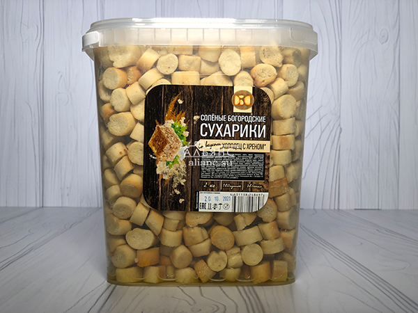 Сухарики с холодцом и хреном в Электроуглях